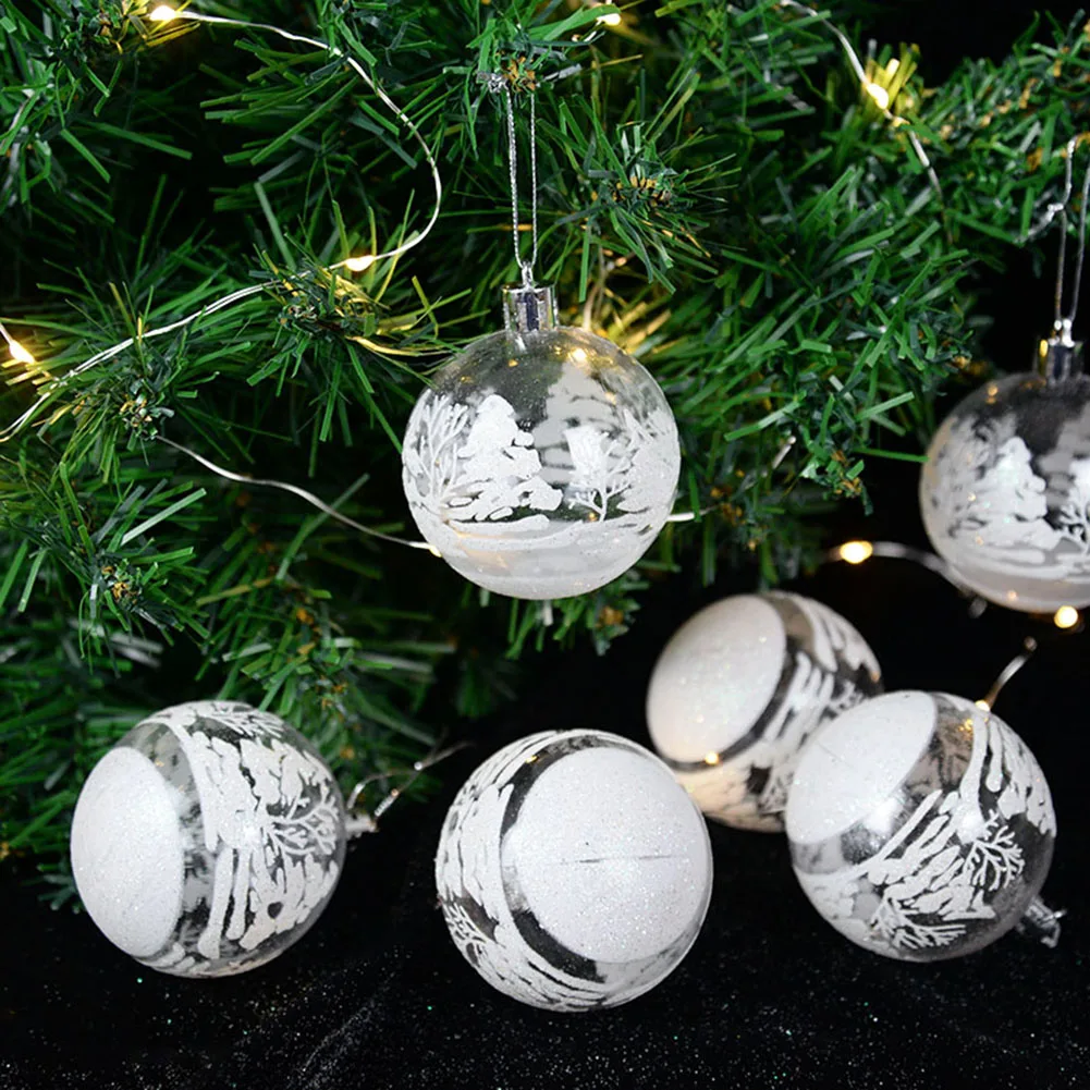 6 PCS Christmas Decoration Transparent Painted Christmas Ball Snowball Xmas Tree Fireplace Hanging Pendant Decor Plastic 6cm
6 PCS Christmas Decoration Transparent Painted Christmas Ball Snowball Xmas Tree Fireplace Hanging Pendant Decor Plastic 6cm