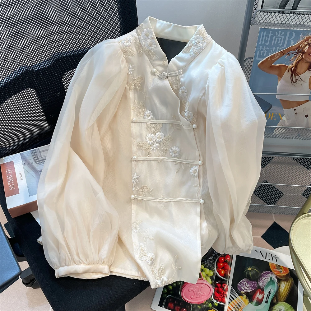 Винтажная Женская осенне-Весенняя новая сексуальная прозрачная сетчатая блузка с рукавами-фонариками
Винтажная Женская осенне-Весенняя новая сексуальная прозрачная сетчатая блузка с рукавами-фонариками