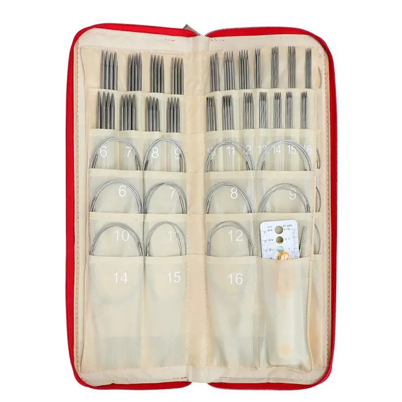 Stainless Knitting Needle Set Stainless Steel Single Pointed Sweater Straight Needle Kit Knitting Needles Kit With Needles
Stainless Knitting Needle Set Stainless Steel Single Pointed Sweater Straight Needle Kit Knitting Needles Kit With Needles