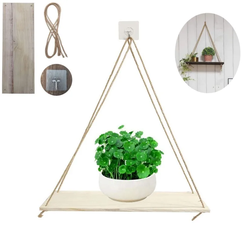 Wood Swing Hanging Rope For Wall Decoration Wall Mounted Floating Shelves Plant Flower Candle Floating Shelve Home Decor Shelf
Wood Swing Hanging Rope For Wall Decoration Wall Mounted Floating Shelves Plant Flower Candle Floating Shelve Home Decor Shelf