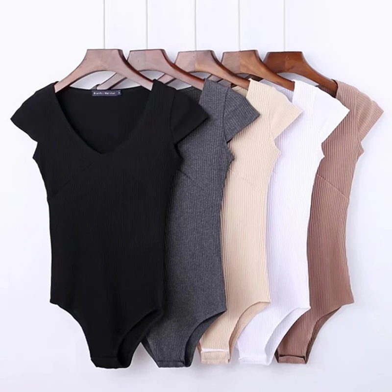 Bodysuit Playsuit Coveralls Jumpsuit Romper Overalls Short Sleeve Summer Women Female Streetwear Skinny Cotton Solid Knitted
Bodysuit Playsuit Coveralls Jumpsuit Romper Overalls Short Sleeve Summer Women Female Streetwear Skinny Cotton Solid Knitted