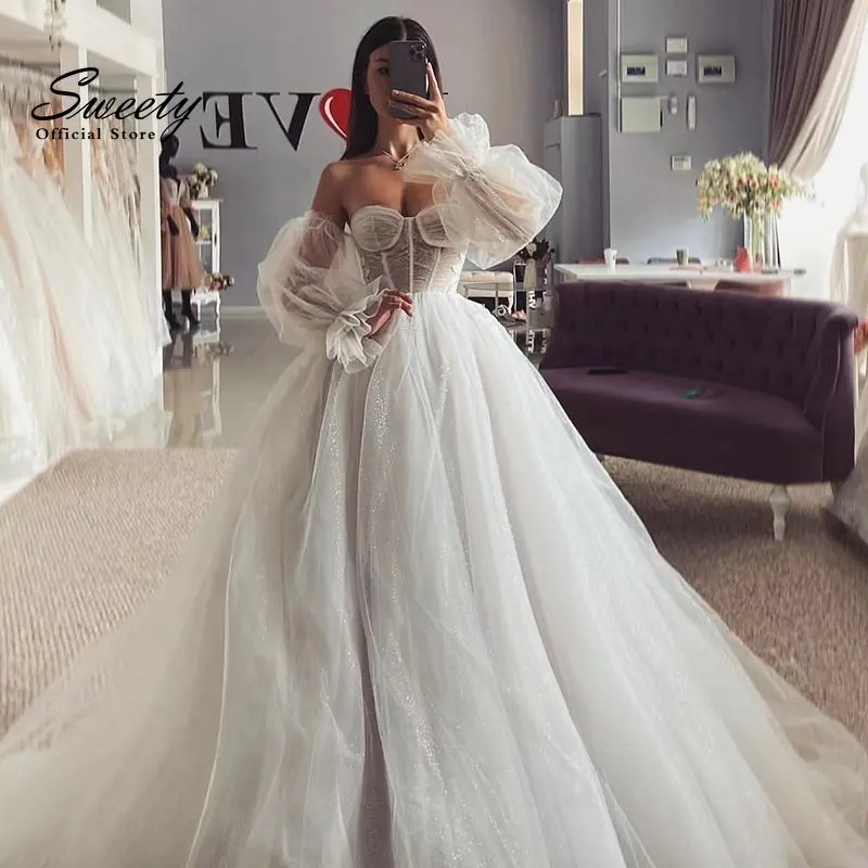 Luxury Wedding Dress Organza With Embroidery Princess 2022 Ball Gown V-neck Full Sleeve Bride Dress Corset Back Button Robe De M
Luxury Wedding Dress Organza With Embroidery Princess 2022 Ball Gown V-neck Full Sleeve Bride Dress Corset Back Button Robe De M
