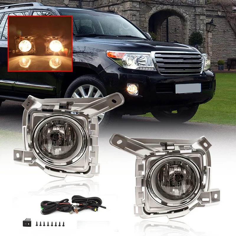 LED Fog Light Lamp DRL Daytime Running Light with Wiring Harness Switch for Toyota Land Cruiser FJ200 LC200 2012-2015
LED Fog Light Lamp DRL Daytime Running Light with Wiring Harness Switch for Toyota Land Cruiser FJ200 LC200 2012-2015