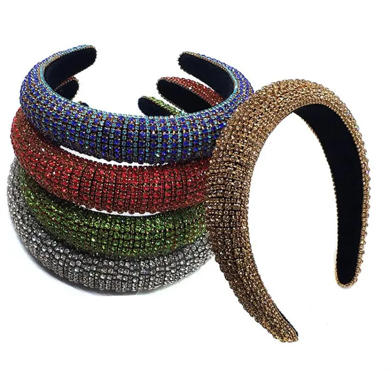 Wholesale 9Colors Full Crystal Luxury Hair Accessories Hairbands Sparkly Padded Rhinestones Headbands Headdress Women
Wholesale 9Colors Full Crystal Luxury Hair Accessories Hairbands Sparkly Padded Rhinestones Headbands Headdress Women