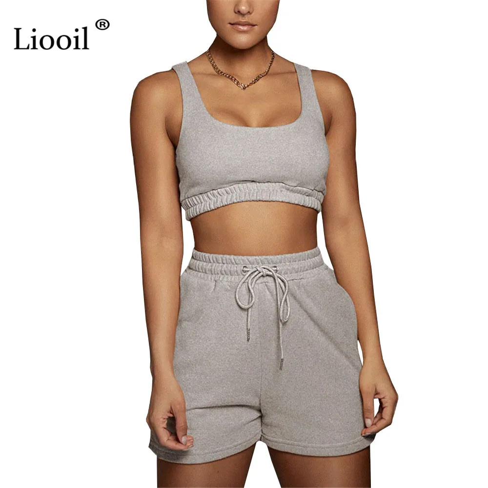 Liooil Two Piece Set Woman Tracksuit Design Sexy Tank Top And High Waist Shorts Pockets Streetwear 2pcs Jogger Outfits Set 2022
Liooil Two Piece Set Woman Tracksuit Design Sexy Tank Top And High Waist Shorts Pockets Streetwear 2pcs Jogger Outfits Set 2022