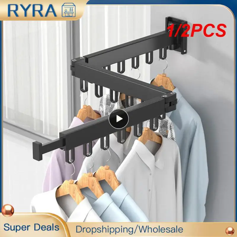 1/2PCS Folding Hanger Wall Mounted Retractable Quilt Clothes Rack Indoor Outdoor Space Saving Aluminum Home Laundry Clothesline
1/2PCS Folding Hanger Wall Mounted Retractable Quilt Clothes Rack Indoor Outdoor Space Saving Aluminum Home Laundry Clothesline