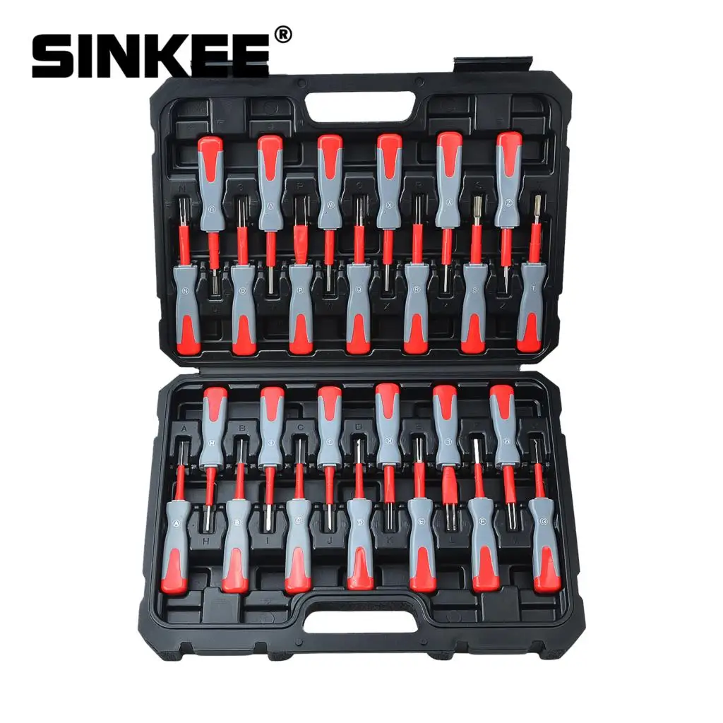 26Pcs Universal Automotive Terminal Release Removal Tool Set Wire Harness Electrical Connector Pin Extractor
26Pcs Universal Automotive Terminal Release Removal Tool Set Wire Harness Electrical Connector Pin Extractor