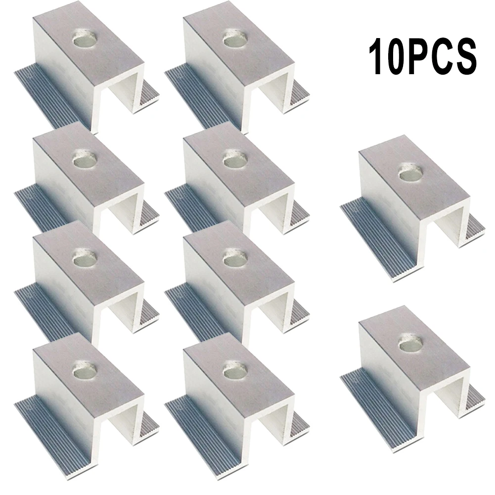 4/10Pcs Solar Middle Clamp PV For Frame Height 25 - 50mm Aluminum Alloy Photovoltaic Bracket Solar Panel Accessories Home Module
4/10Pcs Solar Middle Clamp PV For Frame Height 25 - 50mm Aluminum Alloy Photovoltaic Bracket Solar Panel Accessories Home Module