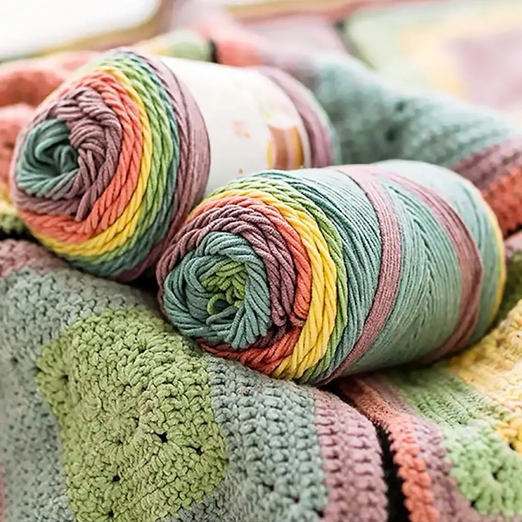 193M Rainbow Segment dyed yarn 5 Strand wool Yarn Sweater Scar DIY Handmade knitted Hat Scarf Sofa Cushion Cake Yarn
193M Rainbow Segment dyed yarn 5 Strand wool Yarn Sweater Scar DIY Handmade knitted Hat Scarf Sofa Cushion Cake Yarn
