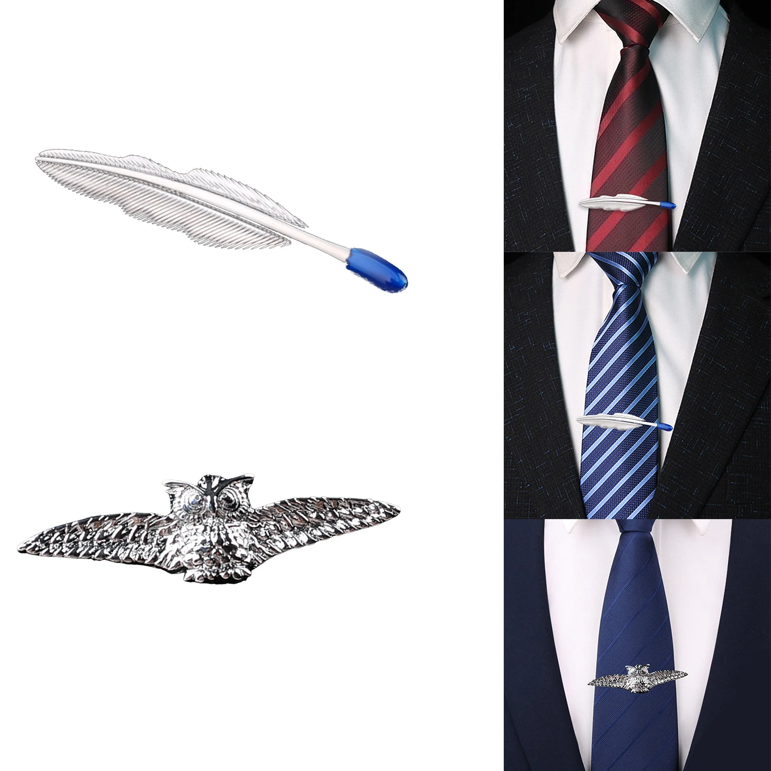 Men's Metal Tie Clip Animal Tool Shape Feather Wing Smoking Pipe Necktie Clasp Wedding Business Unique Luxury Design Accessories 
Men's Metal Tie Clip Animal Tool Shape Feather Wing Smoking Pipe Necktie Clasp Wedding Business Unique Luxury Design Accessories