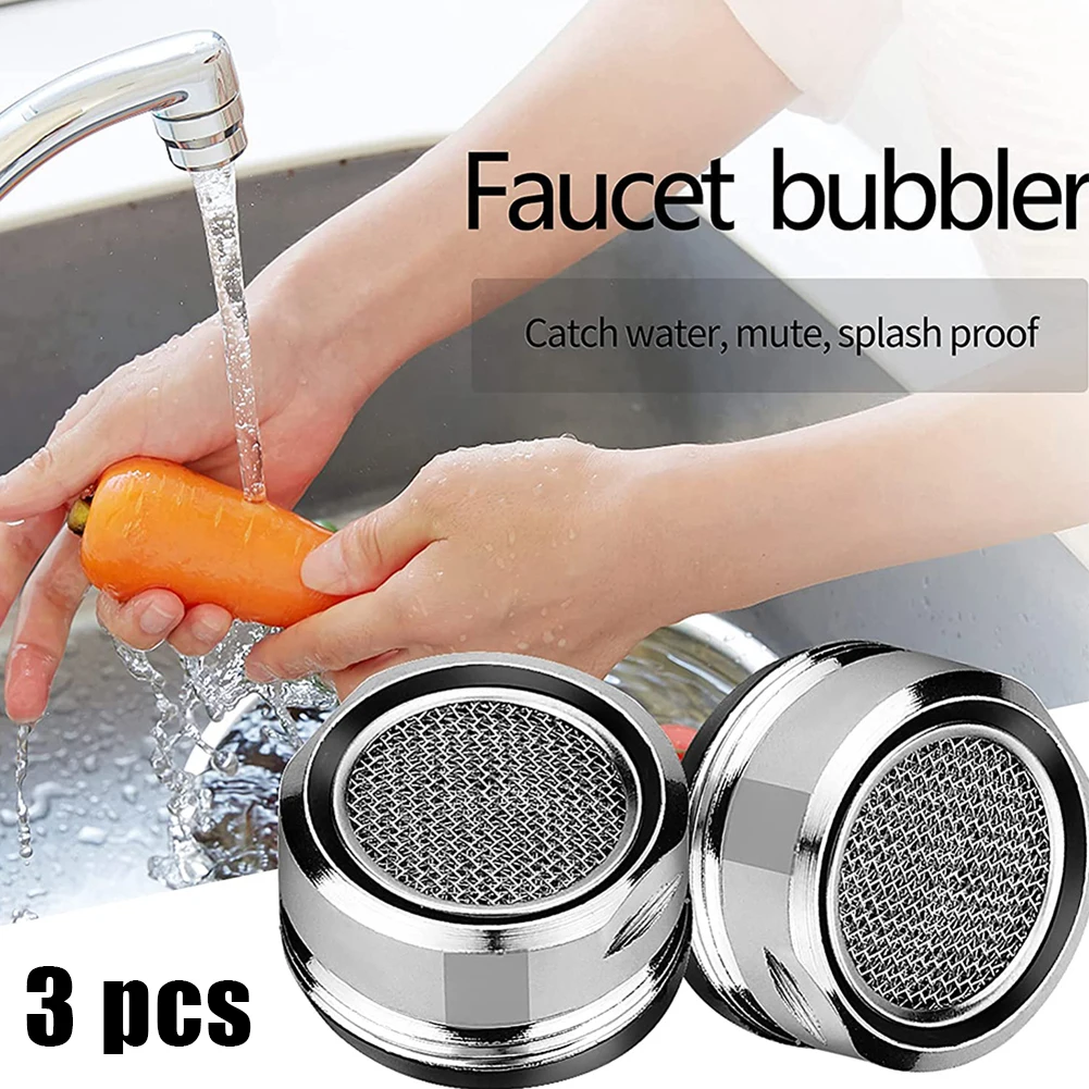 3pcs Water Saving Faucet Tap Aerator Replaceable Filter Mixed Nozzle M24 Brass+Stainless Steel Mesh For Kitchen Sink
3pcs Water Saving Faucet Tap Aerator Replaceable Filter Mixed Nozzle M24 Brass+Stainless Steel Mesh For Kitchen Sink