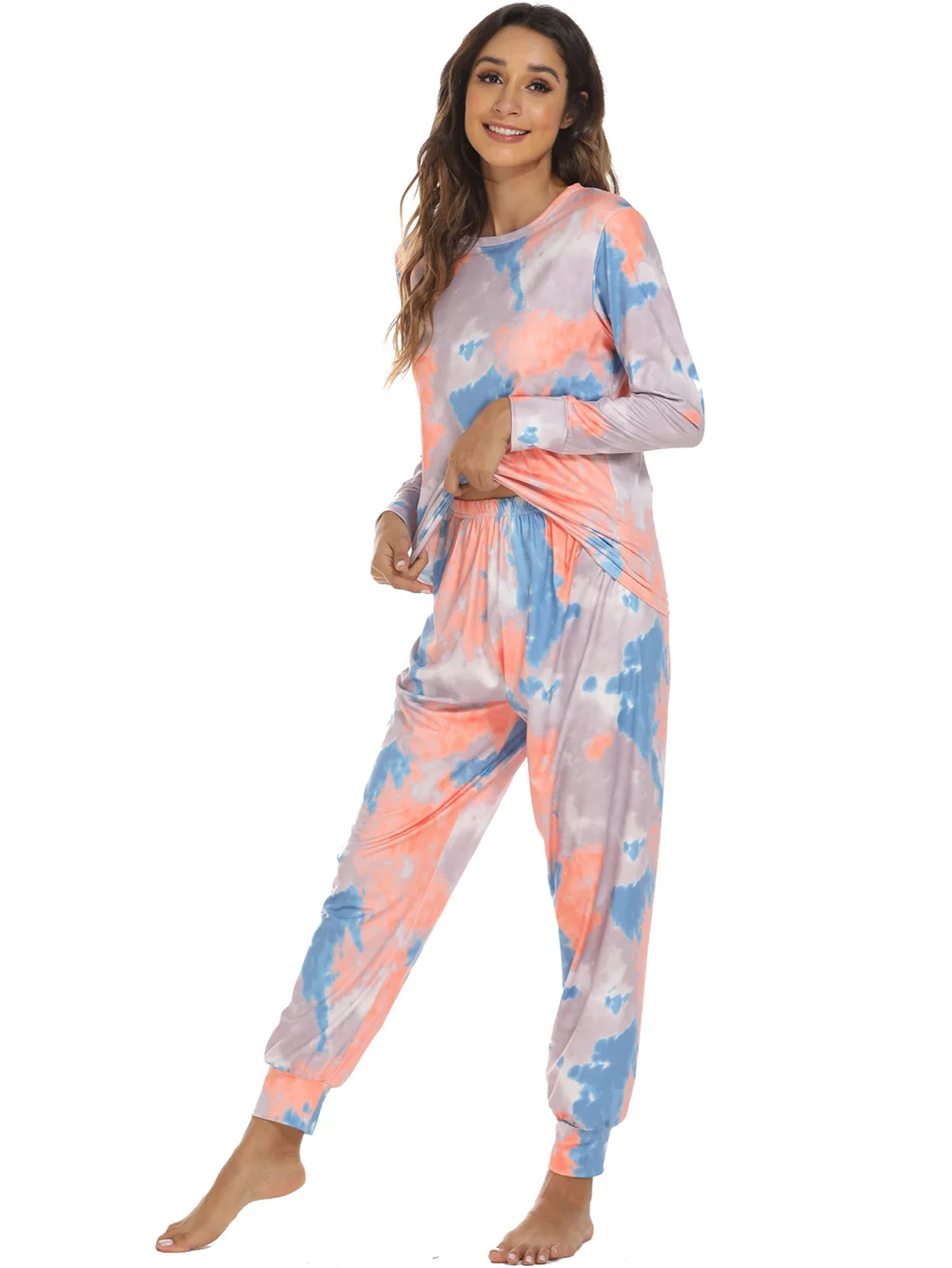 Модный пижамный комплект с принтом Tie Dye, Женский пуловер, футболка и брюки, одежда для сна, Повседневная Свободная одежда для сна, домашняя о...
Модный пижамный комплект с принтом Tie Dye, Женский пуловер, футболка и брюки, одежда для сна, Повседневная Свободная одежда для сна, домашняя о...