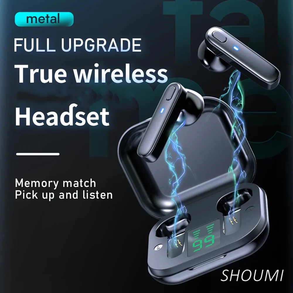 Shoumi TWS Earbuds Wireless Mini Earphone Bluetooth-Compatible 5.0 Headset Deep Bass Earbud True Wireless Stereo Pods With Mic
Shoumi TWS Earbuds Wireless Mini Earphone Bluetooth-Compatible 5.0 Headset Deep Bass Earbud True Wireless Stereo Pods With Mic