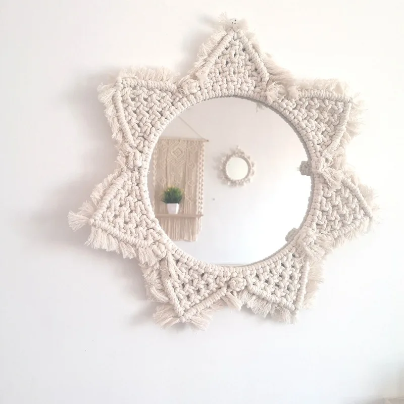 Nordic Mirror Handmade Tapestry Makeup Mirror Bedside Bedroom Hotel Home Decoration Wall Hanging Wall Mirror Home Decor
Nordic Mirror Handmade Tapestry Makeup Mirror Bedside Bedroom Hotel Home Decoration Wall Hanging Wall Mirror Home Decor
