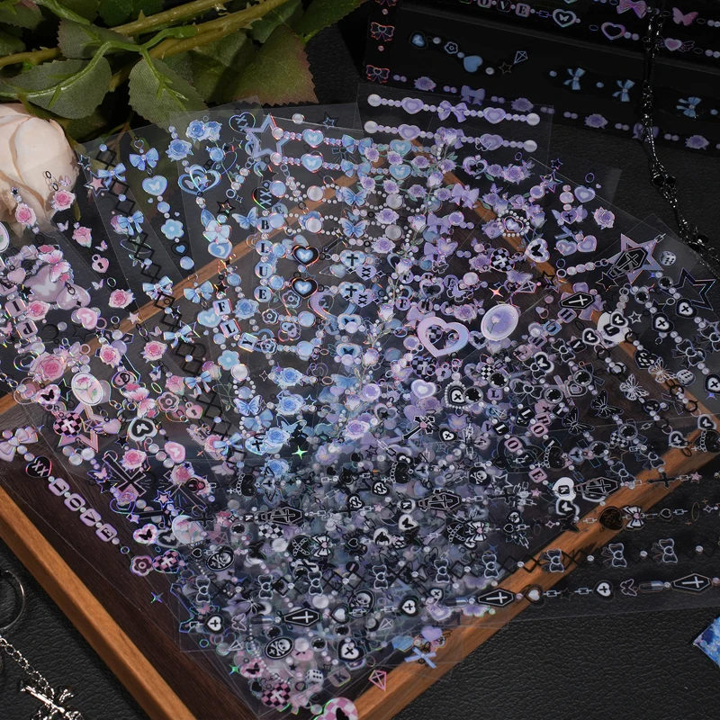 Assorted Star And Heart Chain Theme Stickers Aesthetic Photo Album Accessories Cutting Decor Scrapbooking Sketchbook Material
Assorted Star And Heart Chain Theme Stickers Aesthetic Photo Album Accessories Cutting Decor Scrapbooking Sketchbook Material