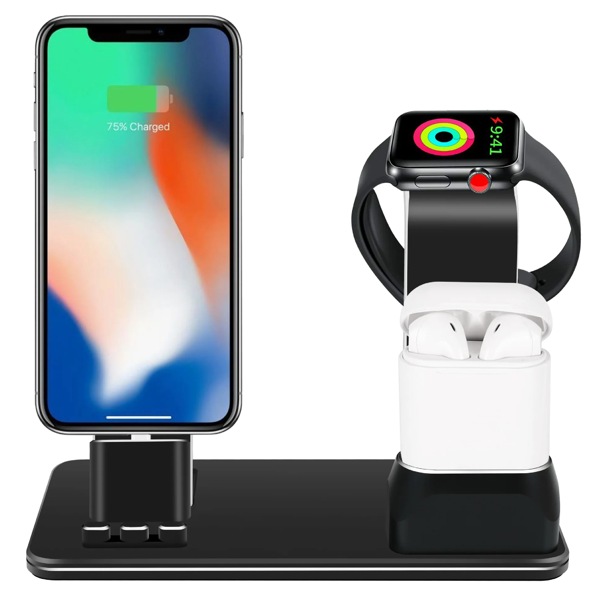 2019 new three-in-one convenient mobile phone watch charging base Bluetooth headset charging bin bracket charger
2019 new three-in-one convenient mobile phone watch charging base Bluetooth headset charging bin bracket charger