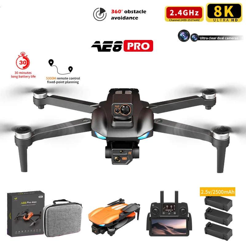 Obstacle Avoidance Drone GPS Positioning Drone Brushless Motor Quadcopter 8K HD Aerial Photography RC Airplane Toy
Obstacle Avoidance Drone GPS Positioning Drone Brushless Motor Quadcopter 8K HD Aerial Photography RC Airplane Toy