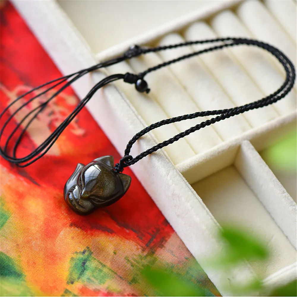 Natural Obsidian Fox Keychain Small Charm Necklace Mobile Phone Chain Bag Hanging Pendant Men Women Luxury Jewelry Dropshipping
Natural Obsidian Fox Keychain Small Charm Necklace Mobile Phone Chain Bag Hanging Pendant Men Women Luxury Jewelry Dropshipping