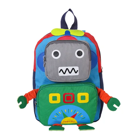 Детские сумки с мультипликационным роботом, ортопедические рюкзаки для детей, школьные ранцы