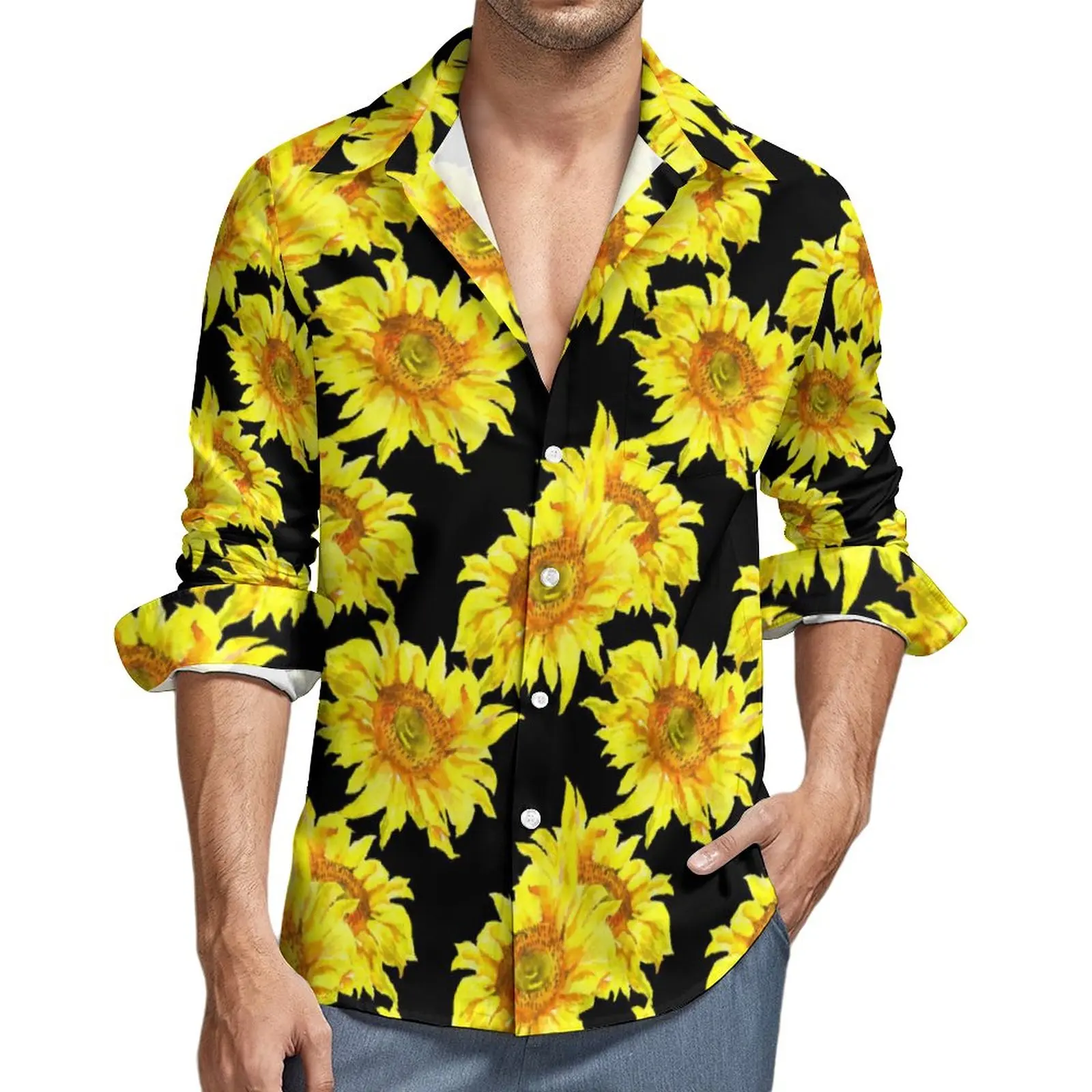 Abstract Sunflower Shirt Spring Yellow Flowers Print Casual Shirts Male Trendy Blouses Long Sleeve Custom Y2K Clothing Plus Size
Abstract Sunflower Shirt Spring Yellow Flowers Print Casual Shirts Male Trendy Blouses Long Sleeve Custom Y2K Clothing Plus Size