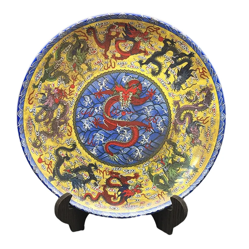 Декоративная керамическая тарелка в китайском стиле с драконом династии Qianlong, 10,5 дюйма, для пожилых людей, подарок на день рождения, украшен...
Декоративная керамическая тарелка в китайском стиле с драконом династии Qianlong, 10,5 дюйма, для пожилых людей, подарок на день рождения, украшен...