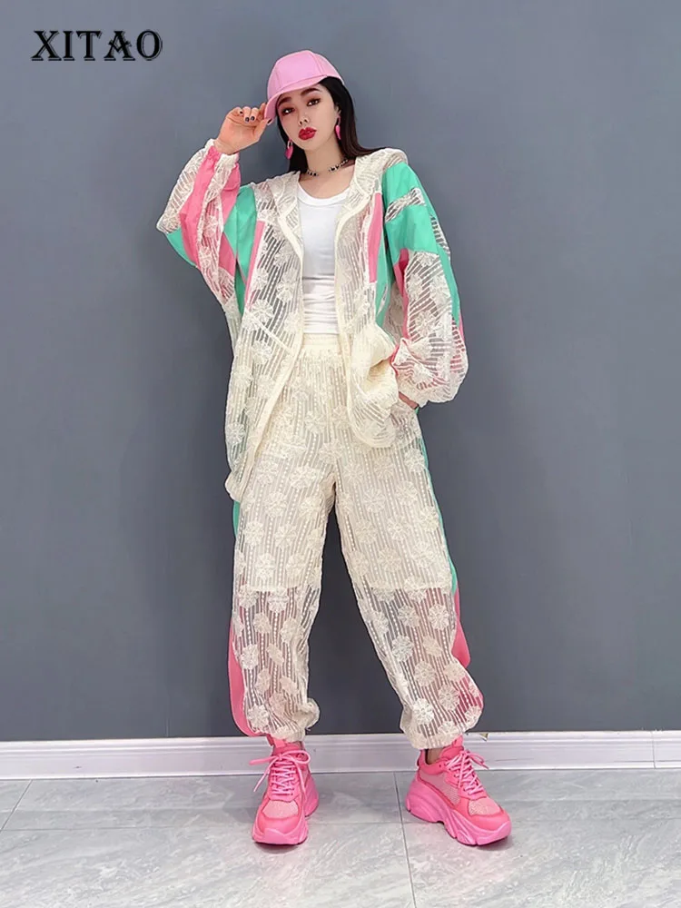 XITAO Two Piece Set Women Fashion Print Pattern Small Fresh Full Sleeve Top Elastic Waist Perspective Full Length Pants WLD7208
XITAO Two Piece Set Women Fashion Print Pattern Small Fresh Full Sleeve Top Elastic Waist Perspective Full Length Pants WLD7208