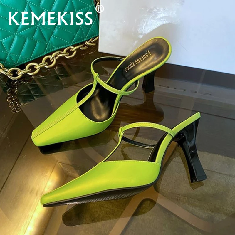 Женские босоножки KemeKiss, новинка 2022, модная летняя обувь на высоком каблуке, женские тапочки с Т-образным ремешком, Сексуальная Домашняя вече...
Женские босоножки KemeKiss, новинка 2022, модная летняя обувь на высоком каблуке, женские тапочки с Т-образным ремешком, Сексуальная Домашняя вече...