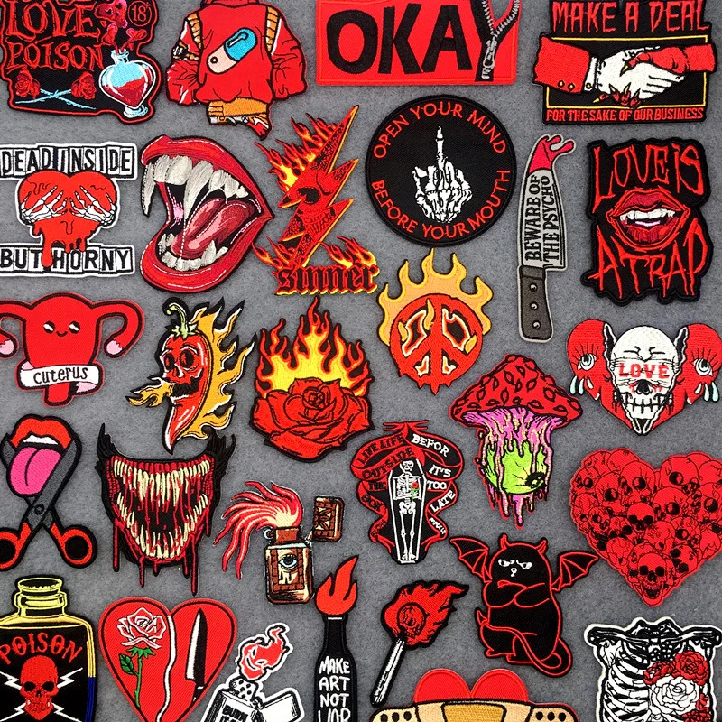 Tusk Punk Embroidery Patches for Clothing Stickers Ironing Sewing Patches Stripes Diy Appliques Patches on Clothes Stickers
Tusk Punk Embroidery Patches for Clothing Stickers Ironing Sewing Patches Stripes Diy Appliques Patches on Clothes Stickers