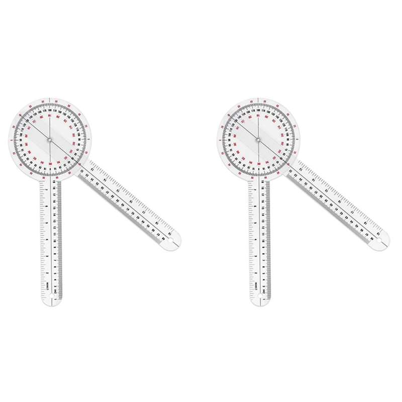 2X 12 Inch Goniometer, Transparent Orthopedic Angle Ruler Goniometer 360 Degree Spinal Goniometer For Body Measuring
2X 12 Inch Goniometer, Transparent Orthopedic Angle Ruler Goniometer 360 Degree Spinal Goniometer For Body Measuring