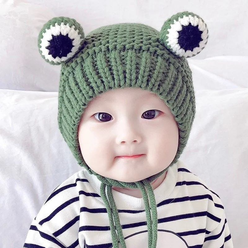 Frog Knitted Wool Hat Baby Warm Knit Cap Autumn and Winter Funny Cute Girl Boy Headwear Cartoon Knit Cap Children's Hat Earmuff
Frog Knitted Wool Hat Baby Warm Knit Cap Autumn and Winter Funny Cute Girl Boy Headwear Cartoon Knit Cap Children's Hat Earmuff