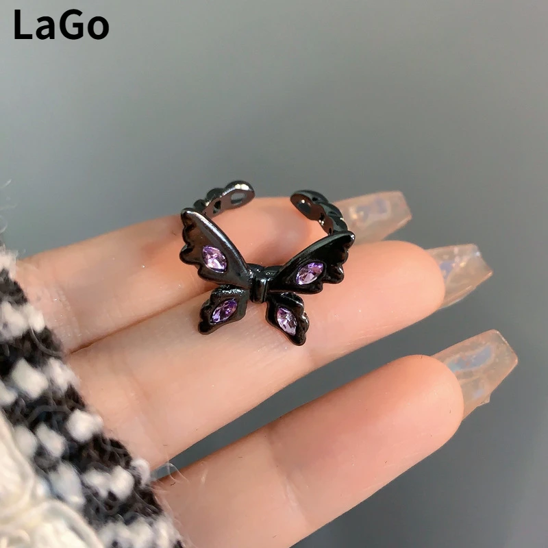 Fashion Jewelry Black butterfly Style Rings For Women Fashion Accessories Sweet Korean Temperament Simply Design Wholesale
Fashion Jewelry Black butterfly Style Rings For Women Fashion Accessories Sweet Korean Temperament Simply Design Wholesale