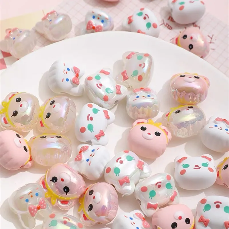 5pcs/set Lovely Colorful Shell Printing Rabbit Bear Cat Beads Diy Handmade Necklace Material Jewelry Accessories 
5pcs/set Lovely Colorful Shell Printing Rabbit Bear Cat Beads Diy Handmade Necklace Material Jewelry Accessories