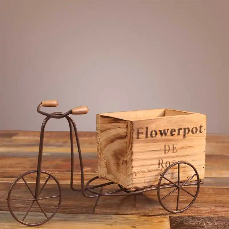 Wooden Tricycle Model Flower Pot Wrought Iron Bicycle Flower Stand Indoor Storage Rack Home Garden Desktop Decor Crafts Gifts W
Wooden Tricycle Model Flower Pot Wrought Iron Bicycle Flower Stand Indoor Storage Rack Home Garden Desktop Decor Crafts Gifts W