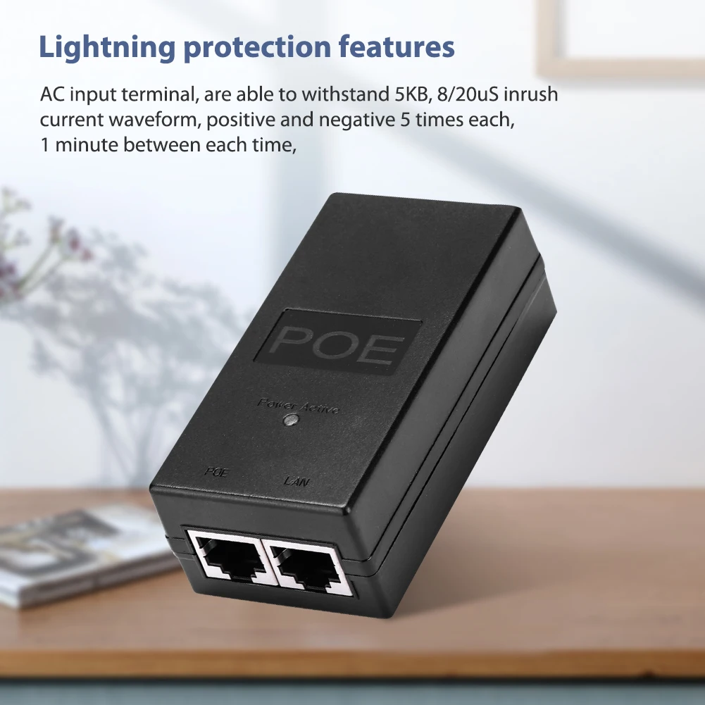 12/15/24/48V Desktop POE Injector POE Camera Power Adapter For IP POE Camera and Wireless AP Power Supply
12/15/24/48V Desktop POE Injector POE Camera Power Adapter For IP POE Camera and Wireless AP Power Supply