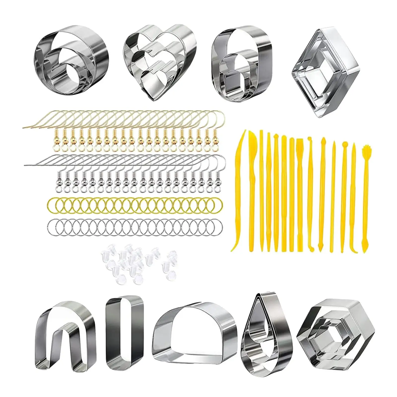 Ремешок для глины из нержавеющей стали, 24 шт., искусственная керамика, режущие формы для изготовления сережек, ювелирных изделий, подвесок 
Ремешок для глины из нержавеющей стали, 24 шт., искусственная керамика, режущие формы для изготовления сережек, ювелирных изделий, подвесок