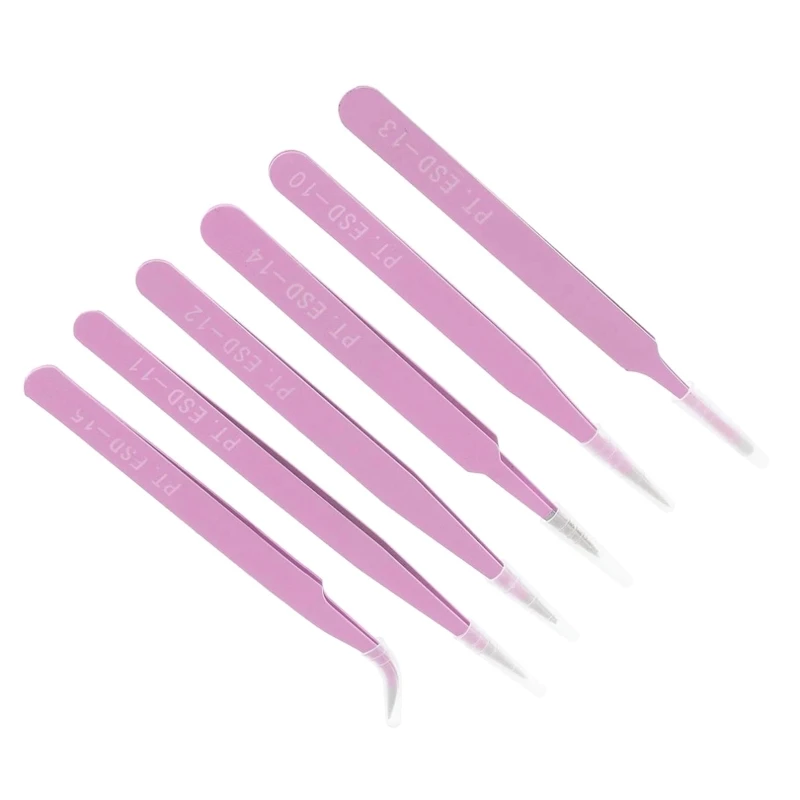 6 Pcs Anti-static Tweezers Precision Tweezers 116mm-133mm Eyelash Extension Tweezers Stainless Steel Tweezers for DIY
6 Pcs Anti-static Tweezers Precision Tweezers 116mm-133mm Eyelash Extension Tweezers Stainless Steel Tweezers for DIY