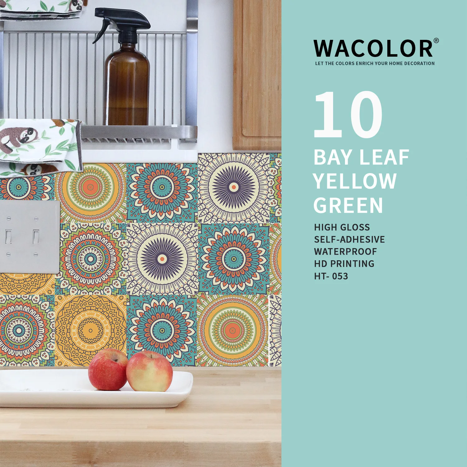 Mandala Wall Stickers Bedroom Decor Kitchen Waterproof and Oil-proof Wall Renovation Tile Stickers Self-adhesive Wall PVC Patch
Mandala Wall Stickers Bedroom Decor Kitchen Waterproof and Oil-proof Wall Renovation Tile Stickers Self-adhesive Wall PVC Patch