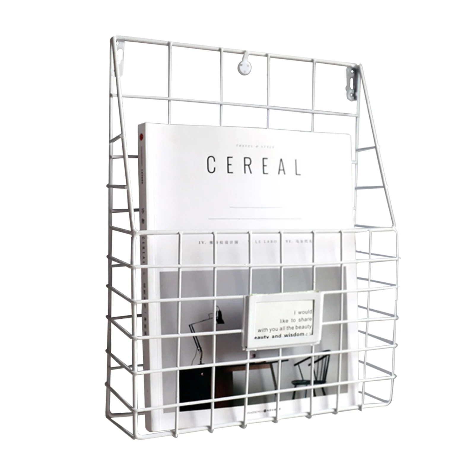 Storage Space Saving Magazine Rack Newspaper Holder Iron Wire Frame Wall Mounted Modern Home Simple Living Room Floating Book
Storage Space Saving Magazine Rack Newspaper Holder Iron Wire Frame Wall Mounted Modern Home Simple Living Room Floating Book