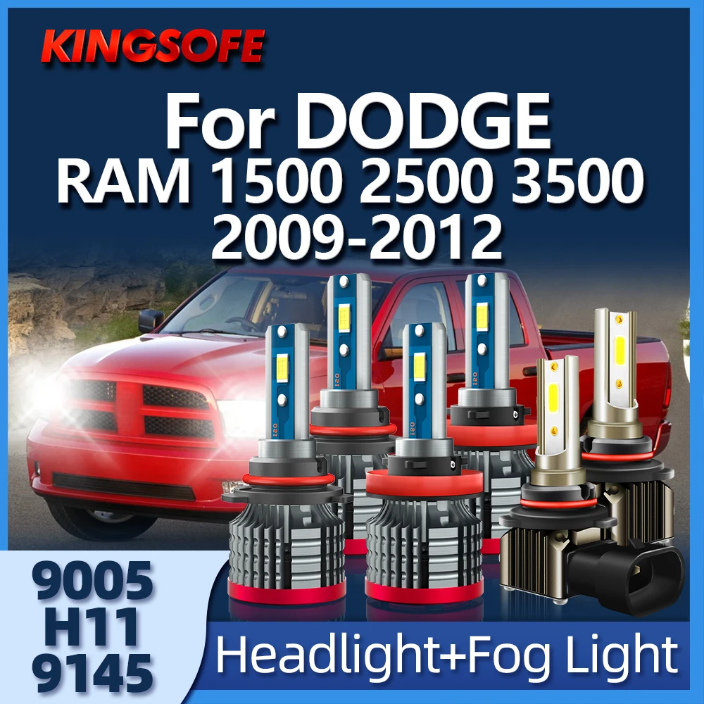 

Led Car Headlight 9005 120W 20000LM 6000K Auto Headlamp Fog Light Bulbs For DODGE RAM 1500 2500 3500 2009 2010 2011 2012