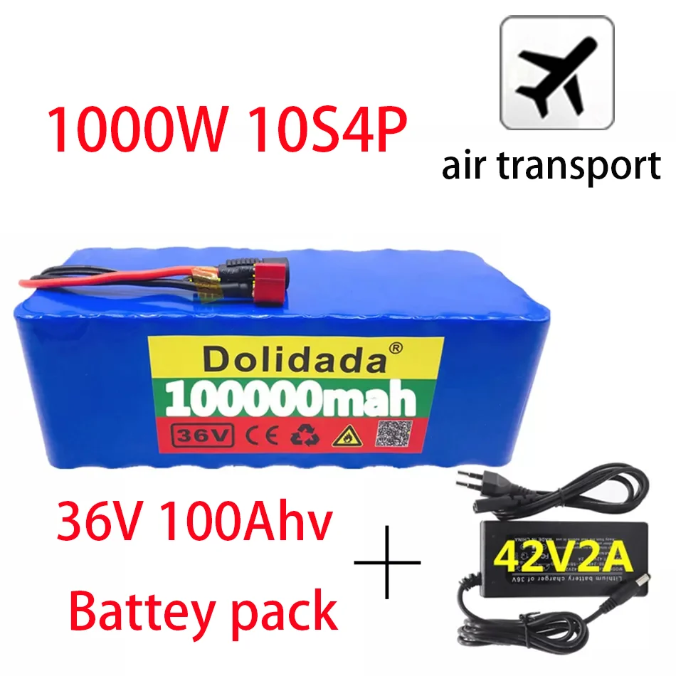 Original 36V Battery 10S4P 100Ah Battery Pack 1000W High Power Battery 42V 100000mAh Ebike Electric Bike BMS+42V2A Charger
Original 36V Battery 10S4P 100Ah Battery Pack 1000W High Power Battery 42V 100000mAh Ebike Electric Bike BMS+42V2A Charger
