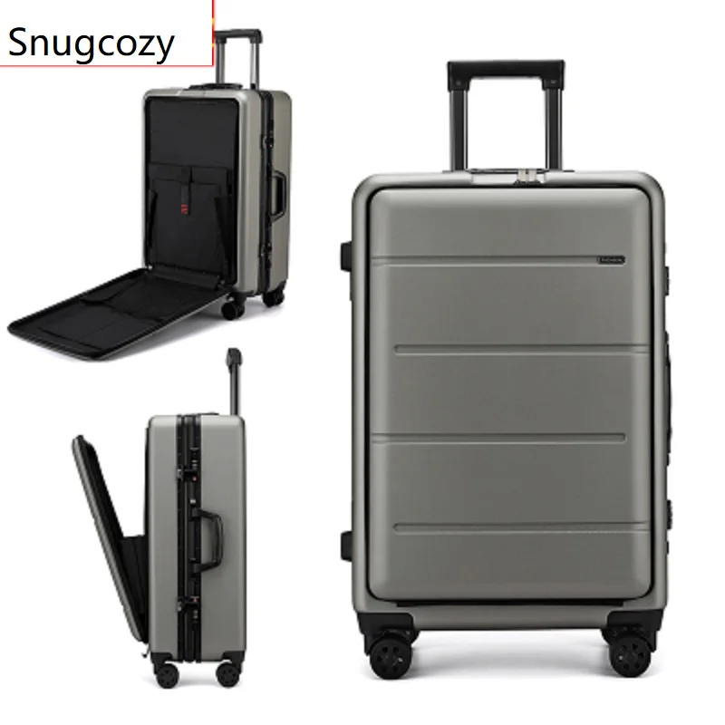 Snugcozy Front flip business computer suitcase 100% Aluminum frame 18/20/24 inch size PC perfect Spinner brand Boarding Luggage
Snugcozy Front flip business computer suitcase 100% Aluminum frame 18/20/24 inch size PC perfect Spinner brand Boarding Luggage