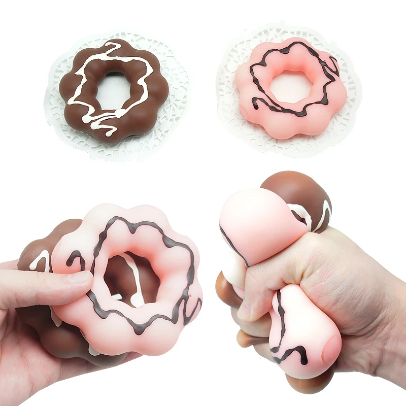 

Kawaii Simulation Donut Cake Squeeze Toys Slow Rising Bread Scent Stress Reliever Squishy Food Anti-stress Kids Fidget Toy Gift