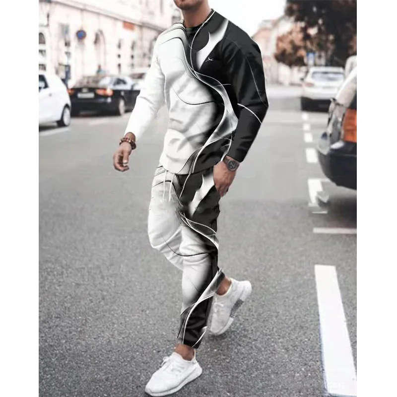 2023 Autumn Mens Tracksuit Vintage Soild Color Long Sleeved T Shirt Sportswear Man Pullover Casual Sweatpants Set Oversized
2023 Autumn Mens Tracksuit Vintage Soild Color Long Sleeved T Shirt Sportswear Man Pullover Casual Sweatpants Set Oversized