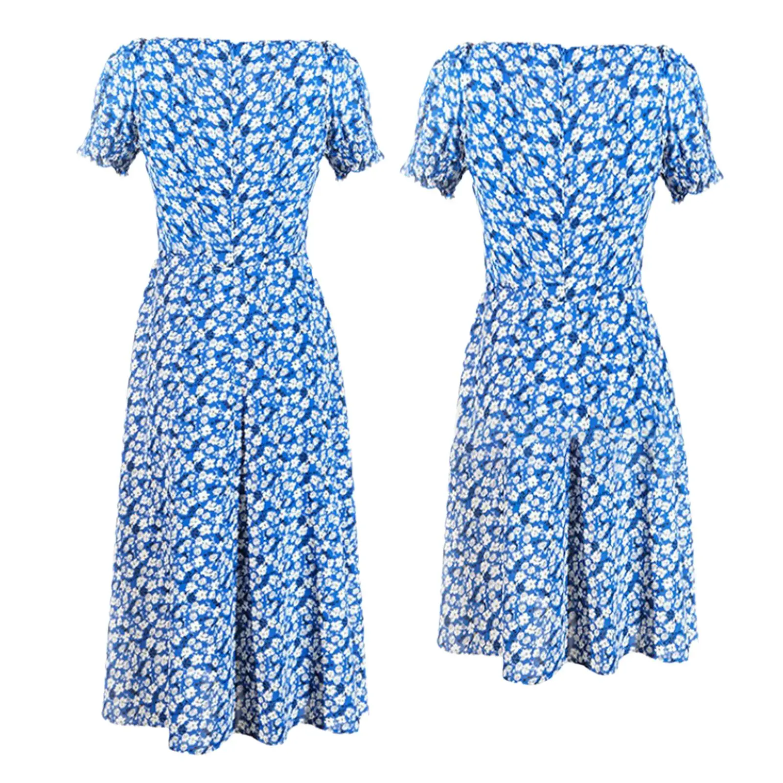 Summer Ladies Dress Side Slit Flower Print Boho Style Beach Holiday Dress Blue Sundress 2 Model
Summer Ladies Dress Side Slit Flower Print Boho Style Beach Holiday Dress Blue Sundress 2 Model