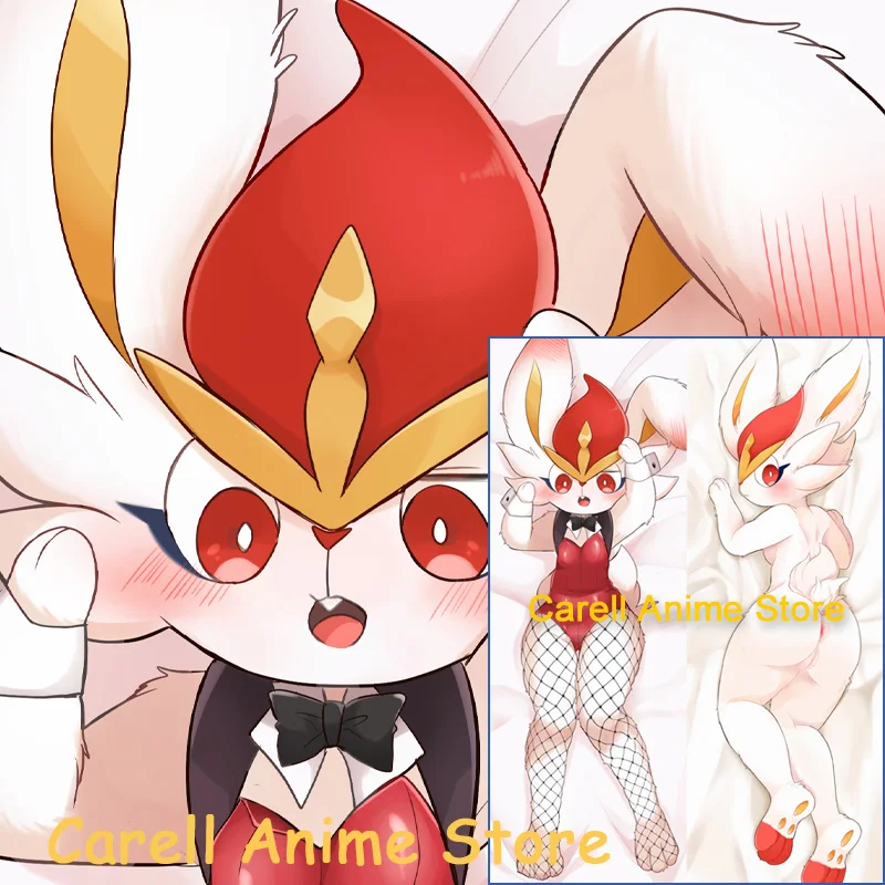 Подушка Dakimakura из аниме Cinderace пушистая Двусторонняя наволочка для тела в