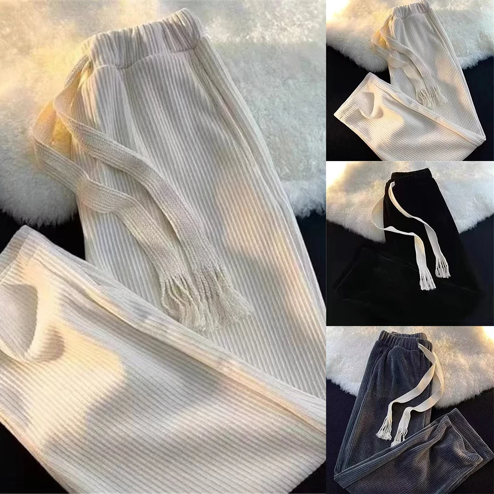 Men Casual Sports Pants Students All-match Korean Corduroy Elastic Waist Streetwear Warm Loose Bottoms Wide Leg Trousers
Men Casual Sports Pants Students All-match Korean Corduroy Elastic Waist Streetwear Warm Loose Bottoms Wide Leg Trousers