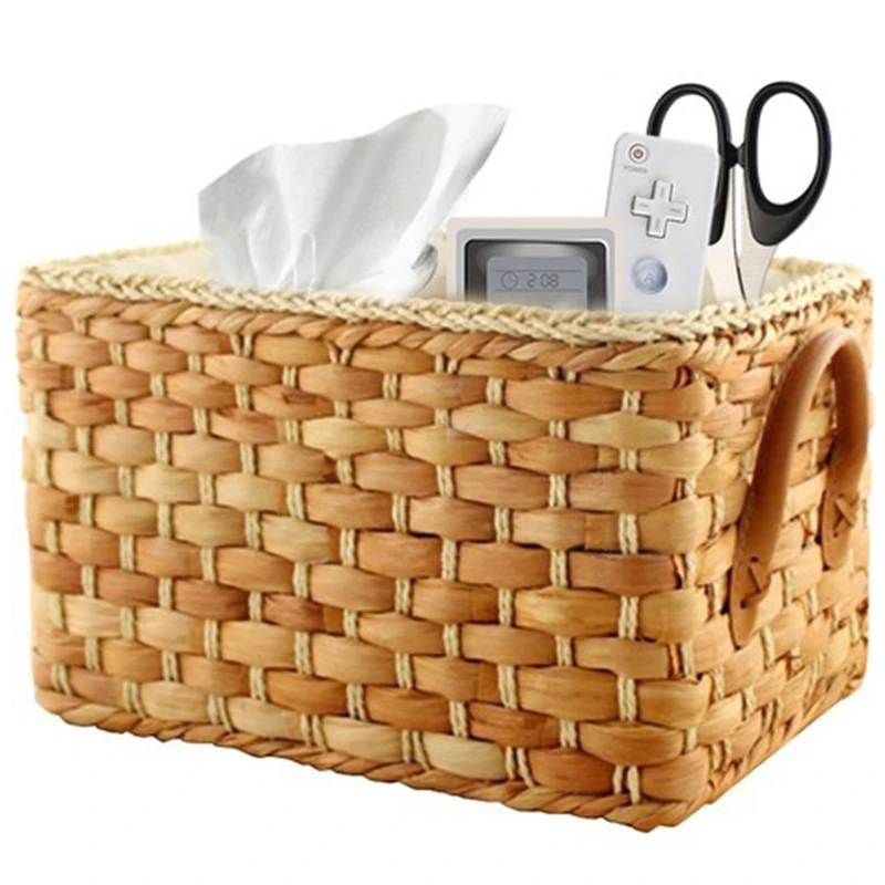 Handmade Desktop Storage Basket Japanese Garden Style Finishing Box Creative Sundries Stationery Organizer Corn Husk Woven Case
Handmade Desktop Storage Basket Japanese Garden Style Finishing Box Creative Sundries Stationery Organizer Corn Husk Woven Case