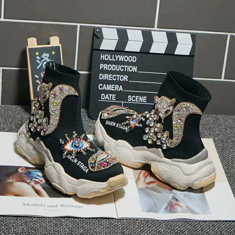 Crystal Beaded Handmade Custom Fox Head Sponge Cake Thick Sole Socks Shoes Casual Shoes 35-40
Crystal Beaded Handmade Custom Fox Head Sponge Cake Thick Sole Socks Shoes Casual Shoes 35-40