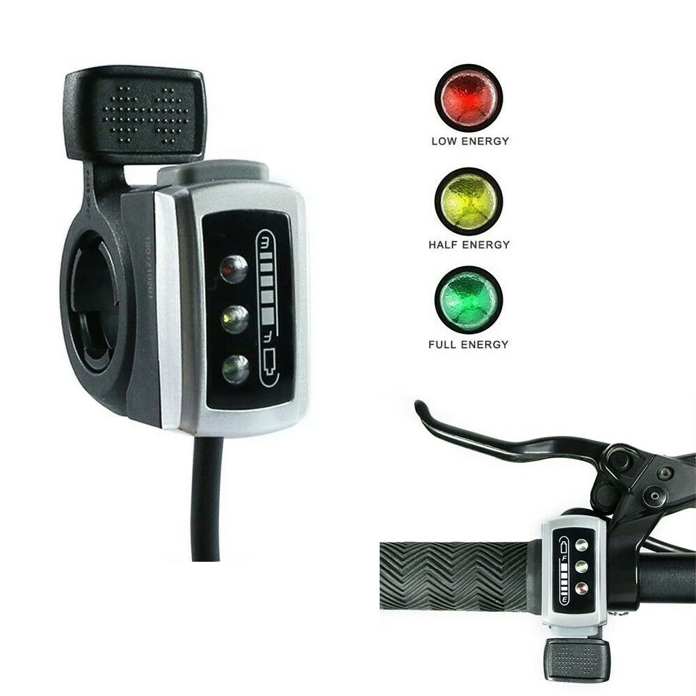 Electric Bicycle Thumb Throttle 36V 48V With Power Indicator Speed Adjustment Controller For Electric Scooter E-Bike Accessories
Electric Bicycle Thumb Throttle 36V 48V With Power Indicator Speed Adjustment Controller For Electric Scooter E-Bike Accessories