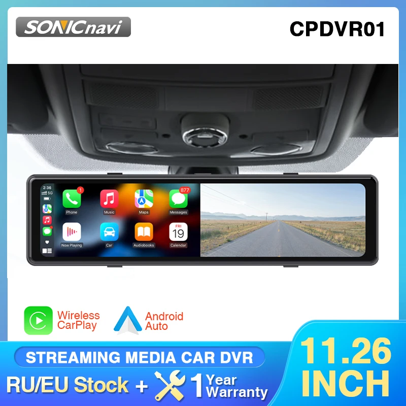 Dashcam 2.5K Image 11.26 Inch Full Screen Driving Recorder Carplay Android Auto Support 3 Cameras Dash Cam For Car Black Box
Dashcam 2.5K Image 11.26 Inch Full Screen Driving Recorder Carplay Android Auto Support 3 Cameras Dash Cam For Car Black Box